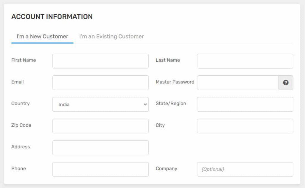 FastComet Account Information