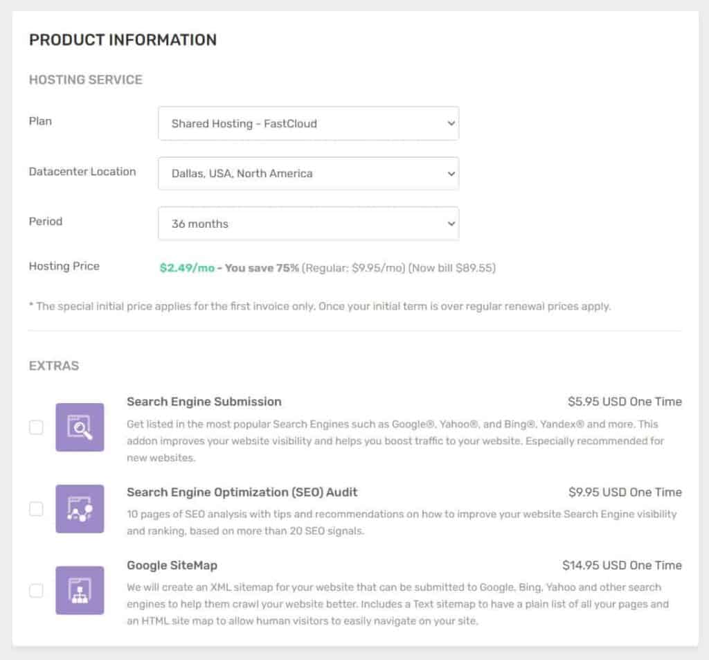 FastComet Hosting Information