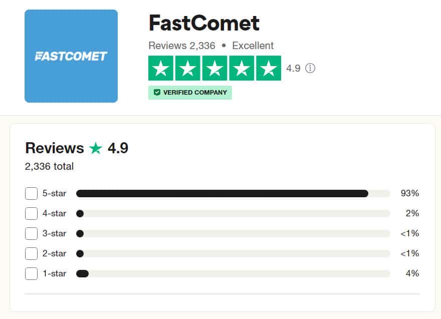 Fastcomet TrustPilot Review
