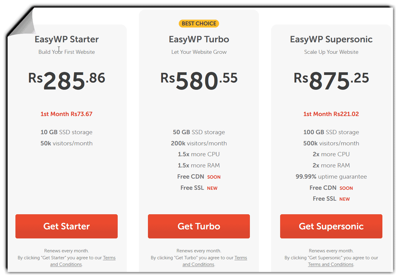 EasyWP Price