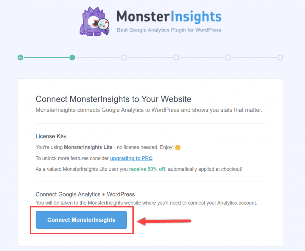 Connect MonsterInsights to Your Website