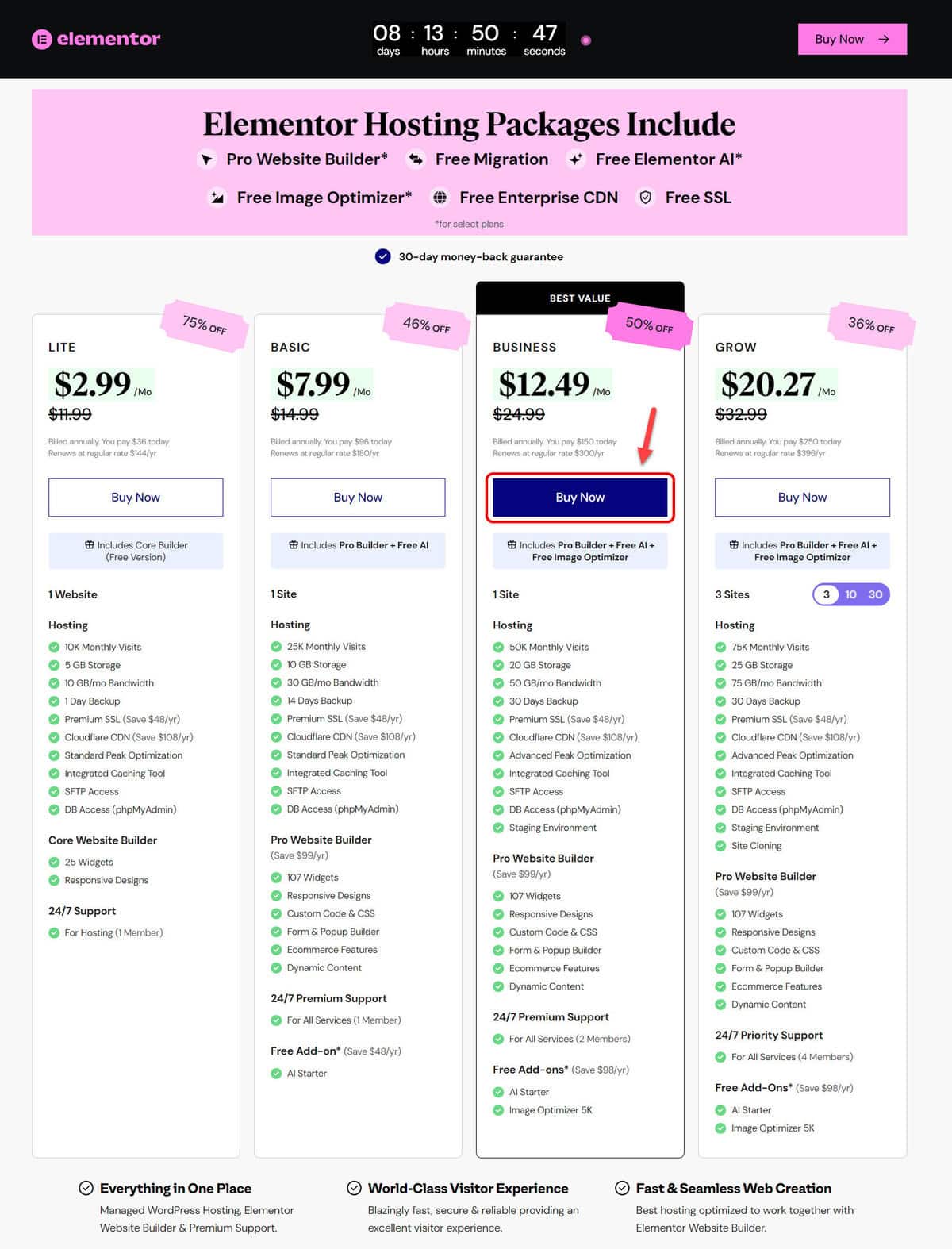 Choose Hosting Plan