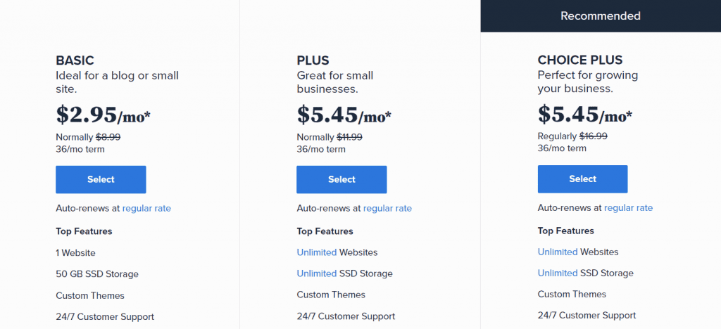 Bluehost wordpress hosting pricing
