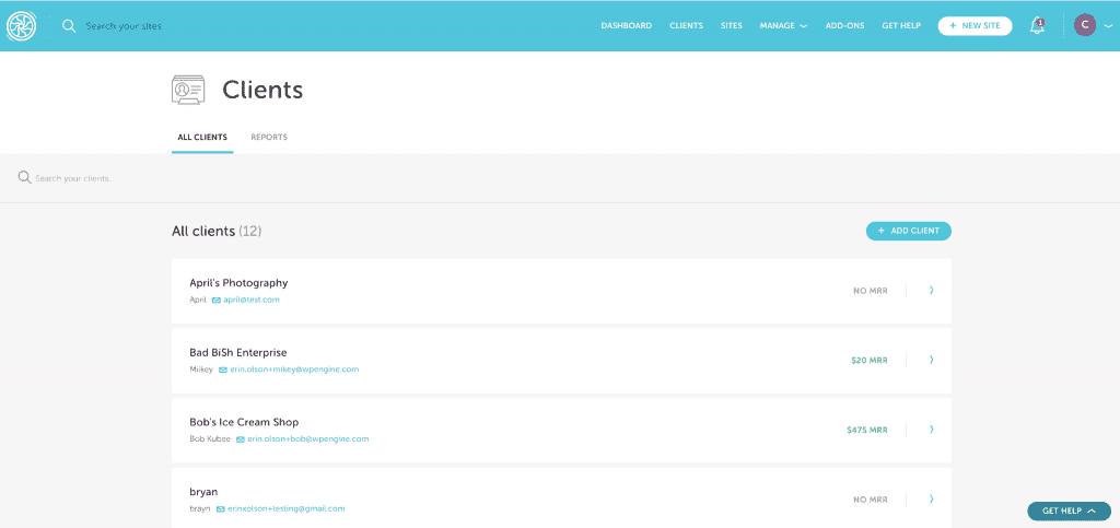 Flywheel Growth Suite Clients Management