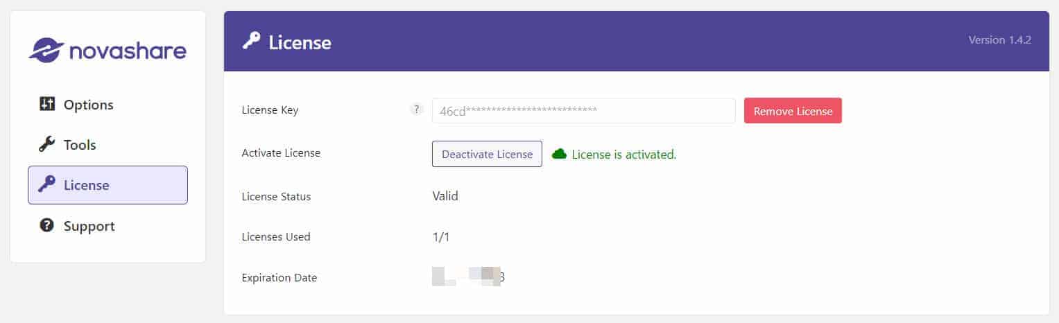 Novashare License Management