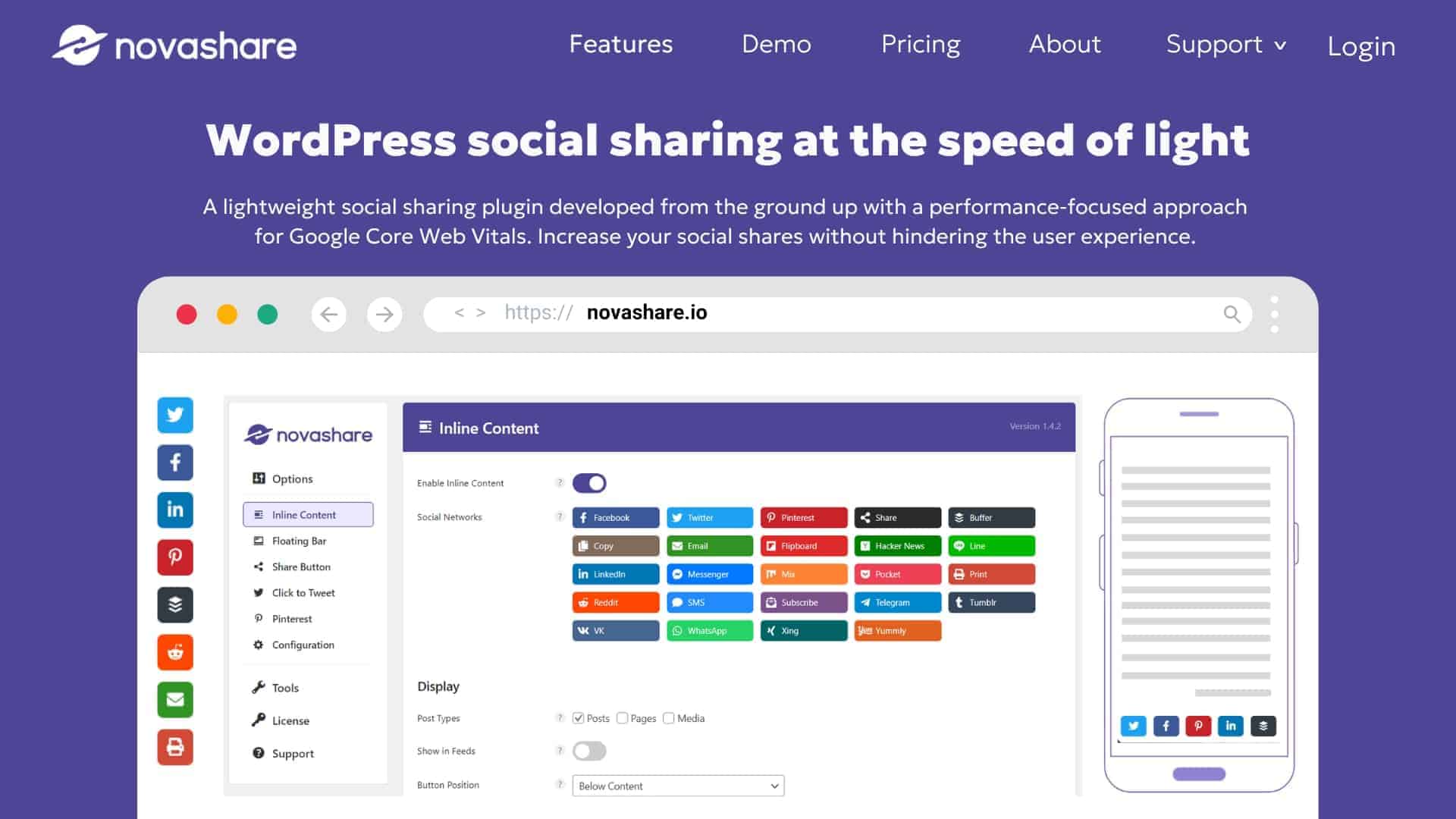 Novashare Plugin Page