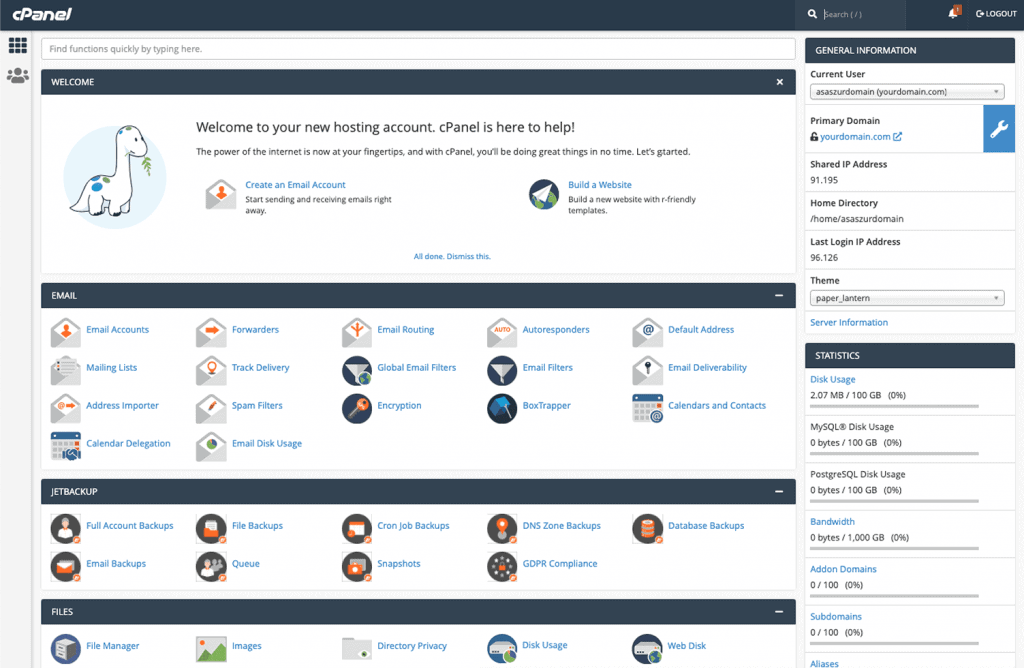 Chemicloud cPanel