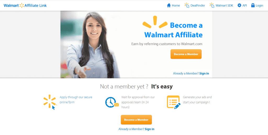 Walmart Affiliate Sign Up