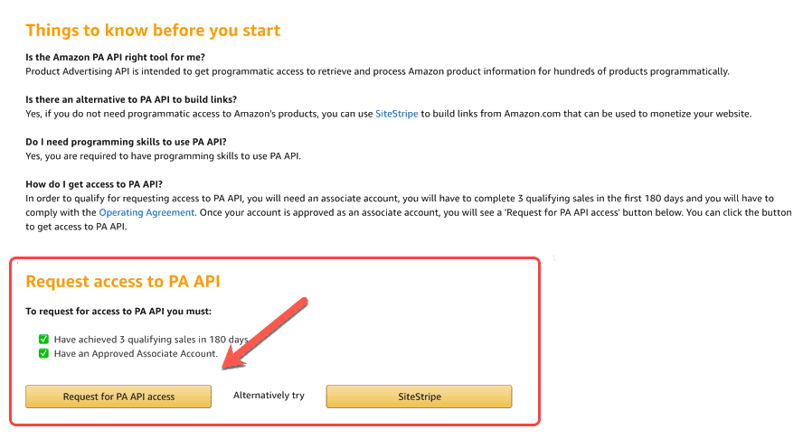 Create Amazon PA API