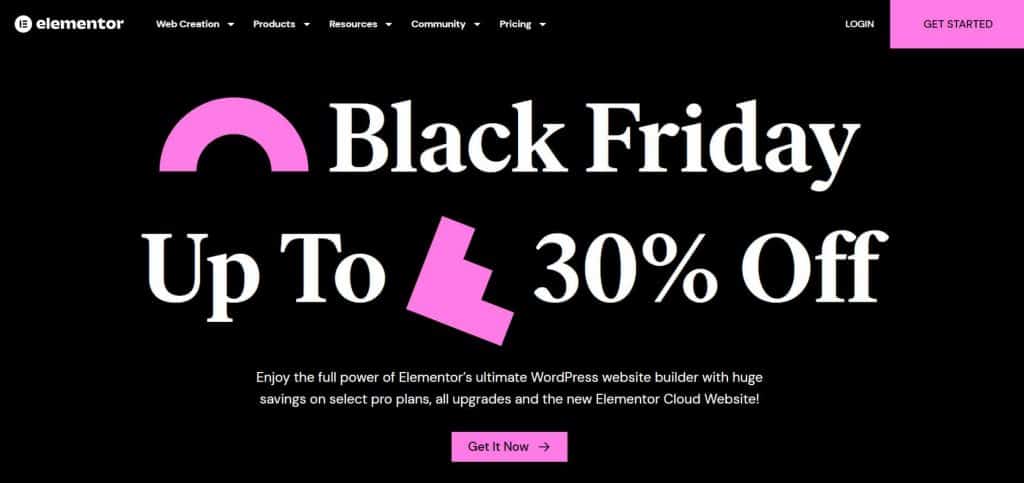 Elementor Black Friday Discounts