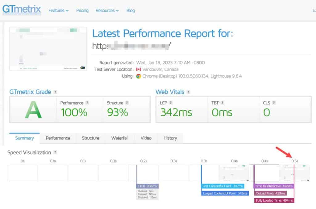 Kadence Theme Speed Test