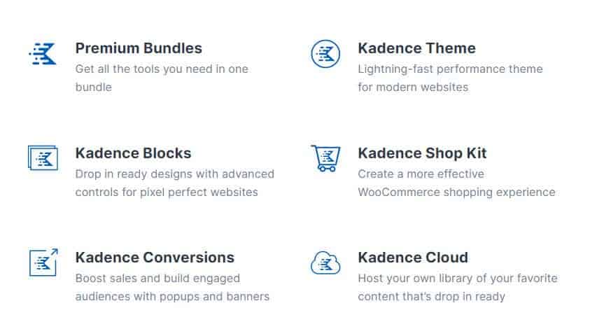 Kadence WP Products