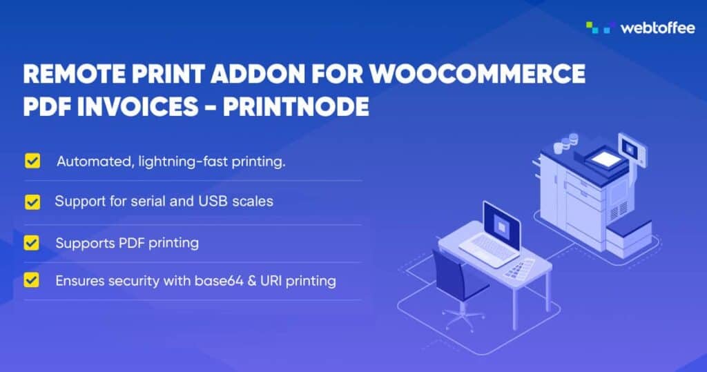 Remote print addon for WooCommerce PDF Invoices