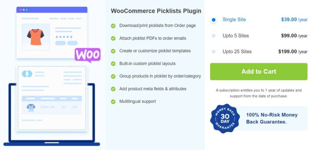 WooCommerce Picklists Plugin