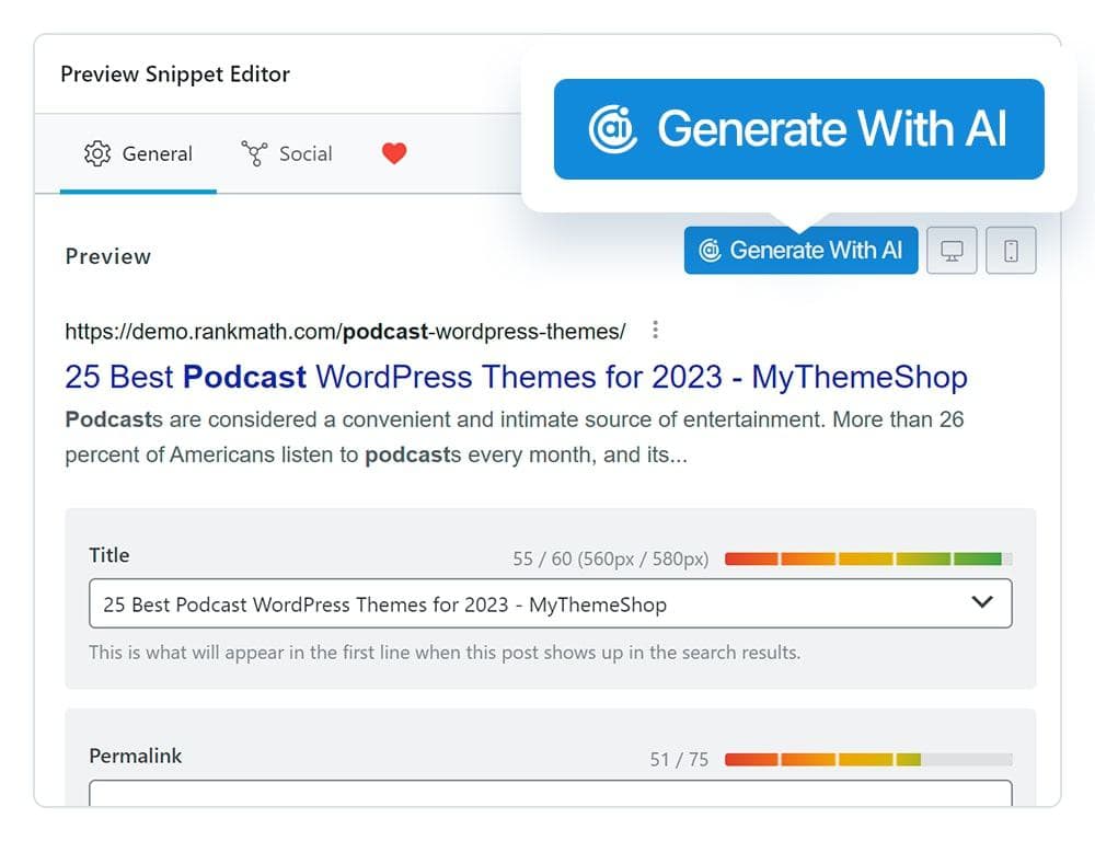 Content AI Generator SEO Meta