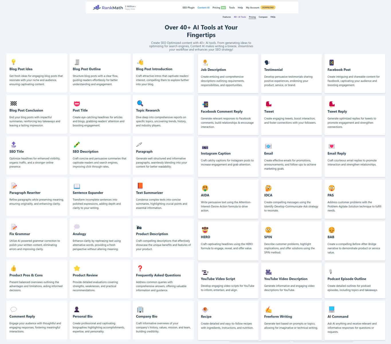 Rank Math Content AI Tools