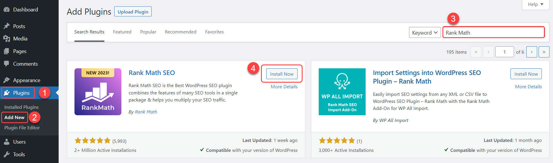 Rank Math SEO Installation