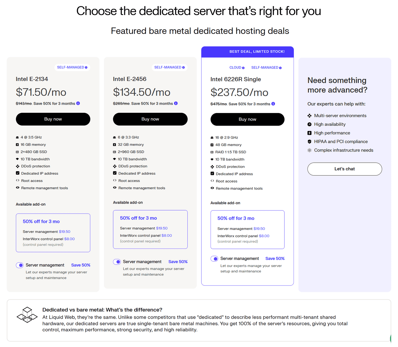 Liquid Web Bare Metal Dedicated Server